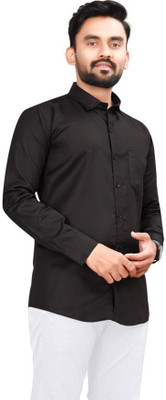 StellLIFESTYLE Trend Men Solid Casual Black Shirt