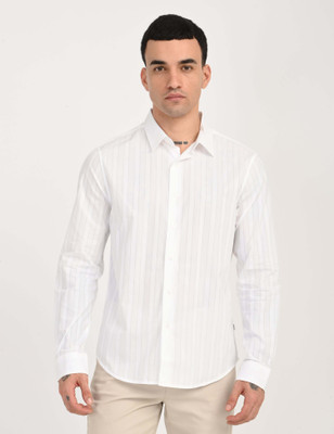 LEVI'S Men Self Design Casual White Shirt