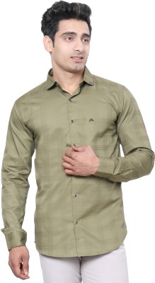 white apple jns Men Solid Casual Light Green Shirt