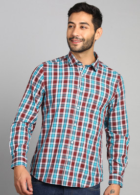 KILLER Men Checkered Casual Brown Shirt