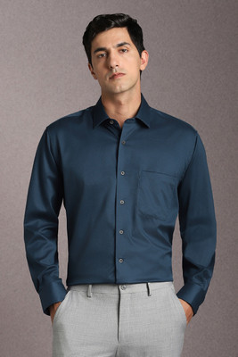 LOUIS PHILIPPE Men Solid Formal Dark Blue Shirt