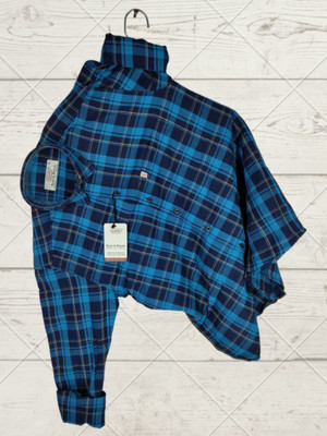 VK WINTER WEAR Men Checkered Casual Blue Shirt