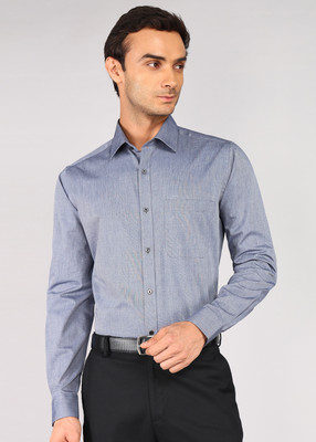 Raymond Men Solid Formal Grey Shirt
