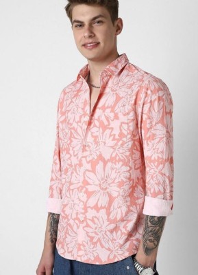 Divyanshi Enterprises Men Floral Print Casual Pink Shirt