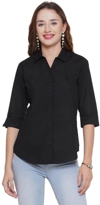 Fashion Garments Girls Solid Casual Black Shirt