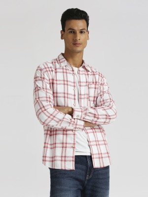 Pepe Jeans Men Checkered Casual Blue, White Shirt