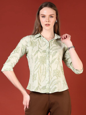 V-MART Women Printed Casual Green Shirt