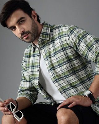 British Club Men Checkered Casual Multicolor Shirt