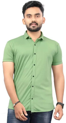 JANAKI ENTERPRISE Men Solid Casual Light Green Shirt