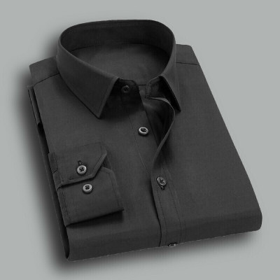 Clyver Men Solid Casual Black Shirt