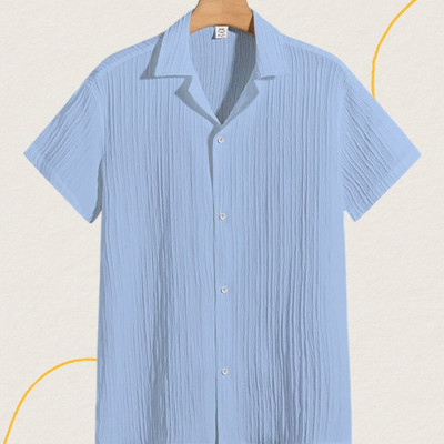 A FUBAR Men Solid Formal Gold Shirt