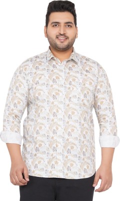 JOHN PRIDE Men Printed Casual White Shirt