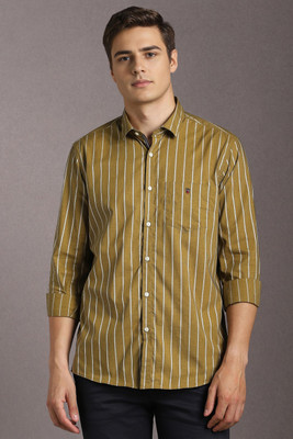 LOUIS PHILIPPE Men Striped Casual Green Shirt