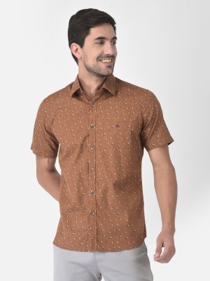 CRIMSOUNE CLUB Men Printed Casual Brown Shirt