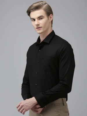 THE BEAR HOUSE Men Solid Formal Black Shirt