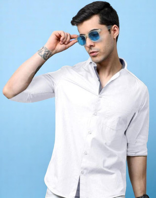 LAXMI TRENDING Men Solid Casual White Shirt
