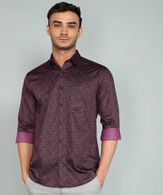 V DOT BY VAN HEUSEN Men Printed Casual Maroon Shirt