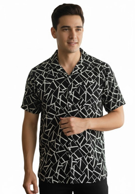 jaks Men Printed Casual Black Shirt