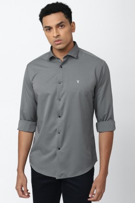 VAN HEUSEN Men Solid Casual Grey Shirt