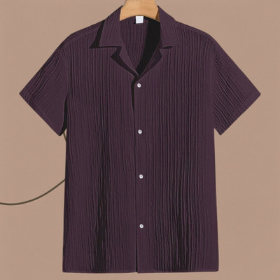 Squadfashion Men Solid Formal Maroon Shirt