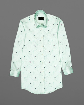 french crown Women Printed Casual Green Shirt