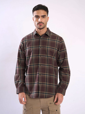 Bene Kleed Men Printed Casual Brown Shirt