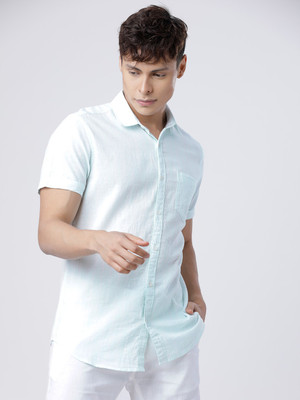 HIGHLANDER Men Striped Casual Blue Shirt