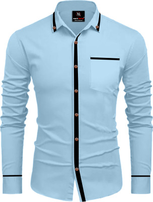 kia international Men Solid Formal Yellow Shirt