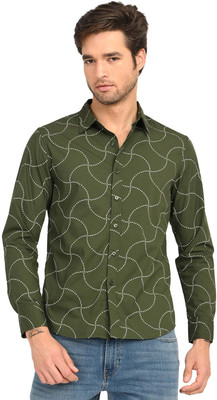LEVI'S Men Printed Casual Green Shirt