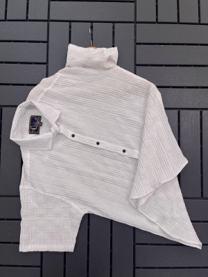 Harshiv Enterprise Men Self Design Party White Shirt