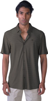 HEKTOR Men Self Design Casual Grey Shirt