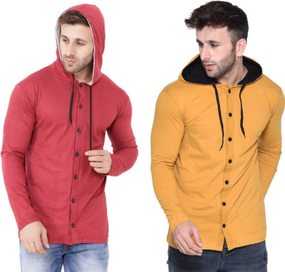 Lawful Casual Men Solid Casual Multicolor Shirt(Pack of 2)