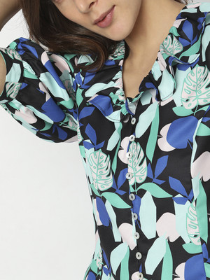 VERO MODA Casual Printed Women Black Top