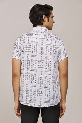 Stellalifestyle Men Solid Casual Black, White Shirt