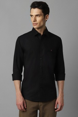 LOUIS PHILIPPE Men Solid Casual Black Shirt