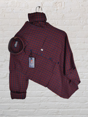 Marc Laurent Men Checkered Casual Maroon Shirt