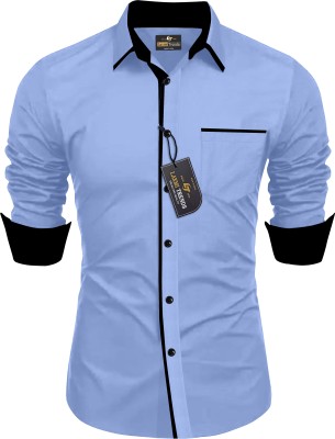 Shreehari Fashion Men Solid Casual Blue Shirt