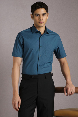LOUIS PHILIPPE Men Solid Formal Blue Shirt
