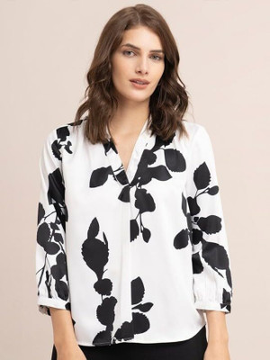 KAUTAQI Women Floral Print Casual Multicolor Shirt