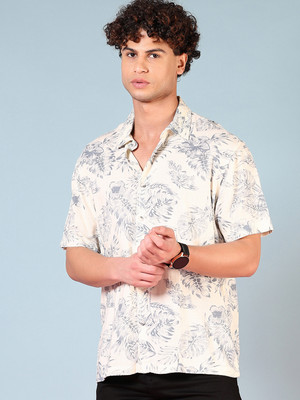 V-MART Men Printed Casual Light Blue Shirt