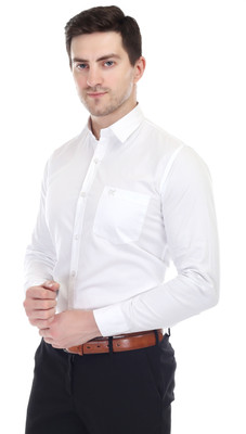 XJARVIS Men Solid Formal White Shirt