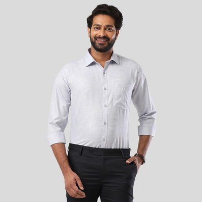 Ariser Men Self Design Casual Light Blue Shirt