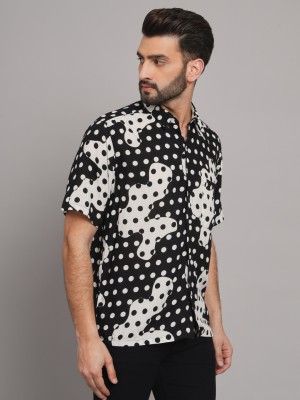 THE DRY STATE Men Printed Casual Black Shirt