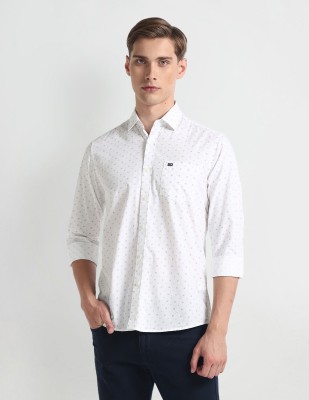 Arrow Sport Men Printed Casual White, Black Shirt