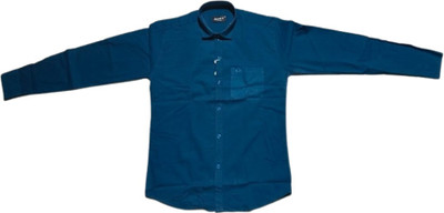 Spaark Men Solid Formal Dark Blue Shirt