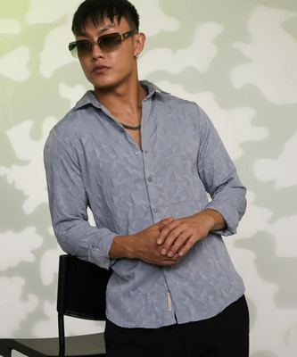 CAMPUS SUTRA Men Printed Casual Grey Shirt