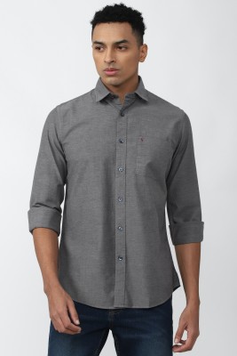 VAN HEUSEN Men Self Design Casual Grey Shirt