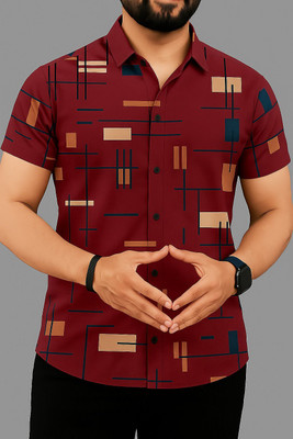 Solbiza Men Printed Casual Multicolor Shirt