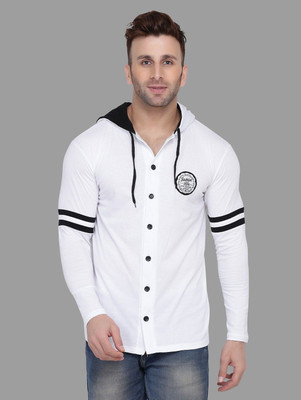 Lawful Casual Men Solid Casual White Shirt