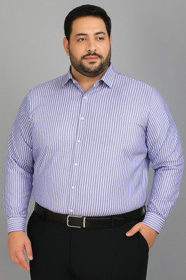 METRONAUT Men Striped Formal Blue, White Shirt